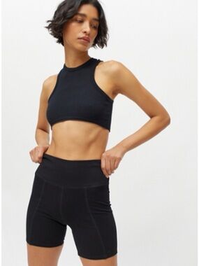 NIA Contour Bike Short- Black High-Rise Women, large, cotton